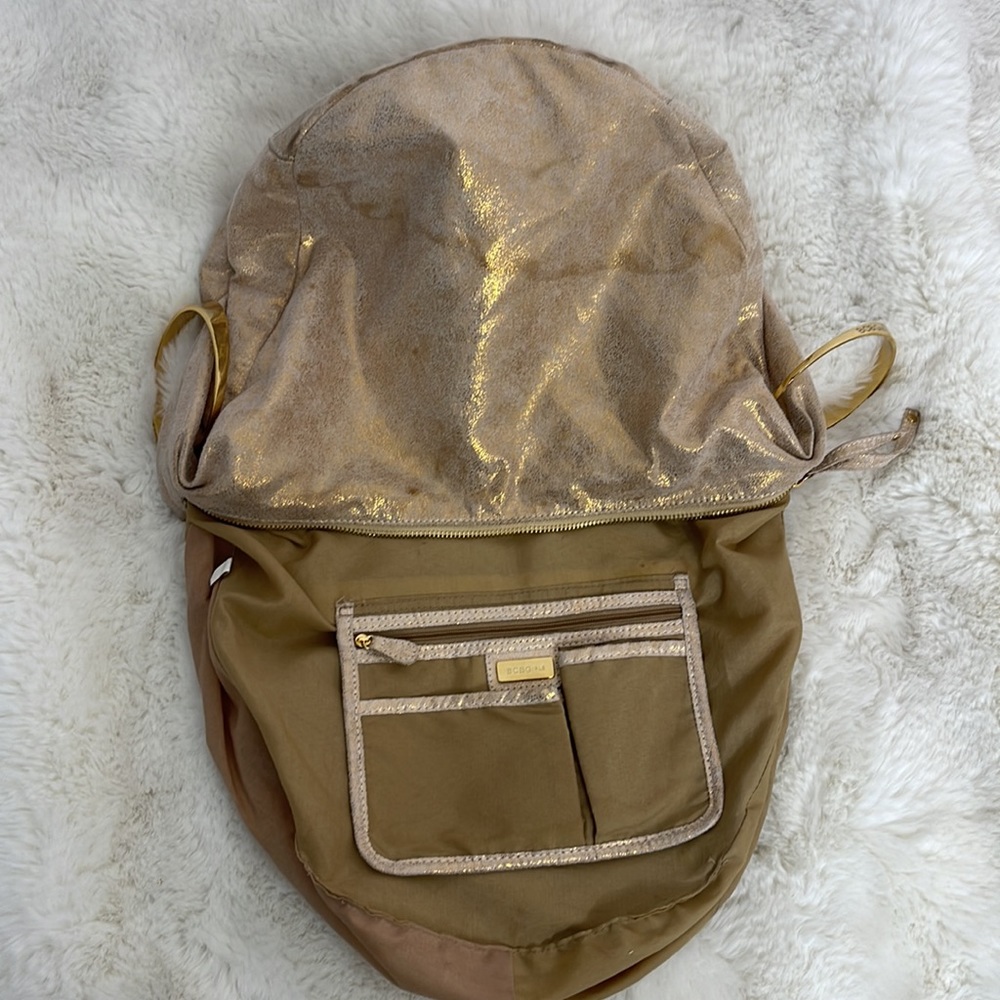 Bracelet hobo bag, BCBGirl gold vegan faux leather gold boho bag - Picture 11 of 16